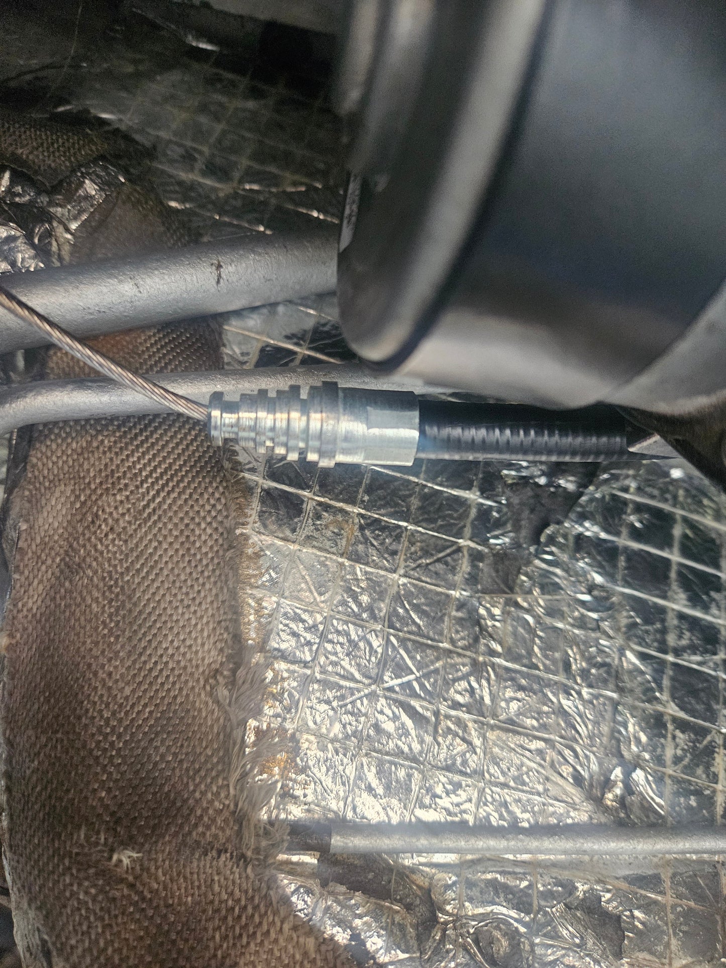 Gen 1 Vanquish Handbrake cable to rear subframe strengthening pieces.| AstonSpares - Aston Spares