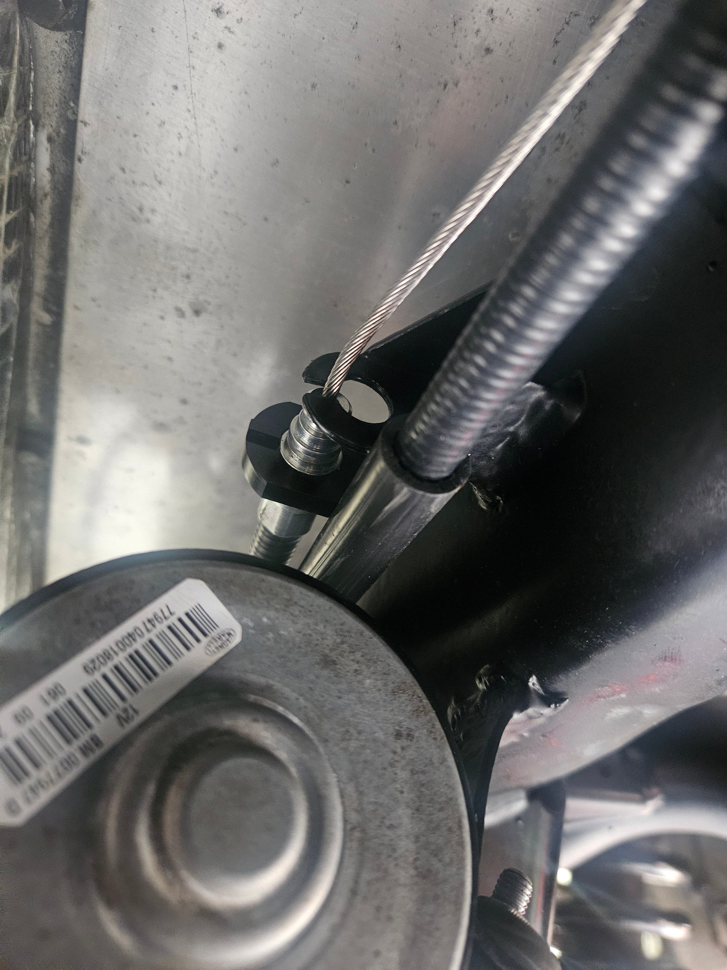 Gen 1 Vanquish Handbrake cable to rear subframe strengthening pieces.| AstonSpares - Aston Spares