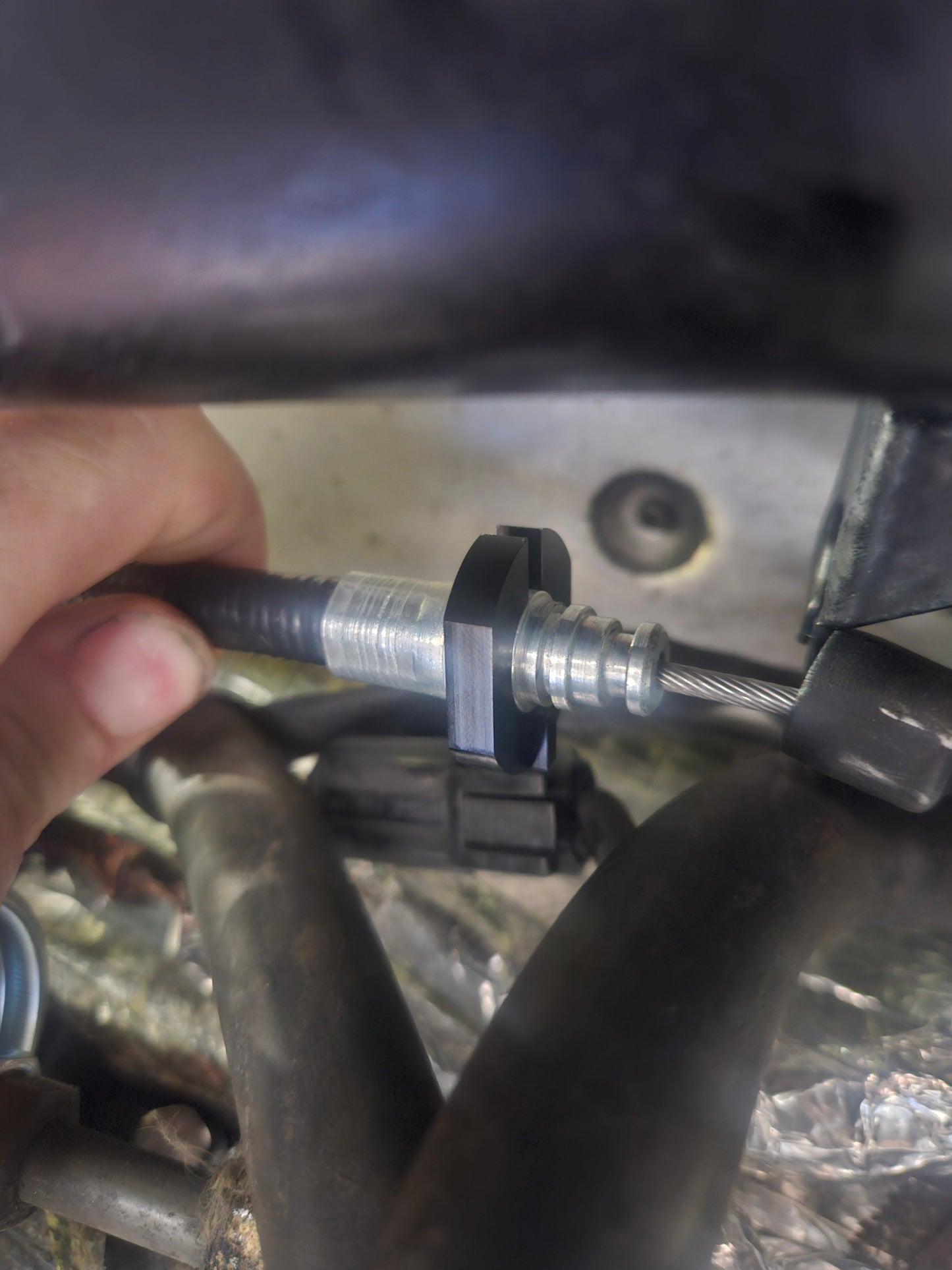 Gen 1 Vanquish Handbrake cable to rear subframe strengthening pieces.| AstonSpares - Aston Spares
