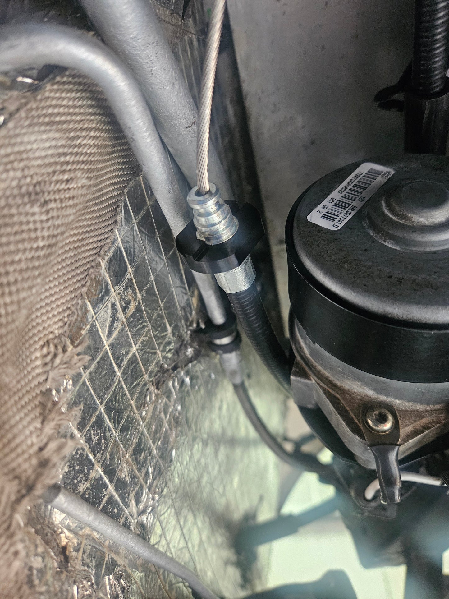 Gen 1 Vanquish Handbrake cable to rear subframe strengthening pieces.| AstonSpares - Aston Spares