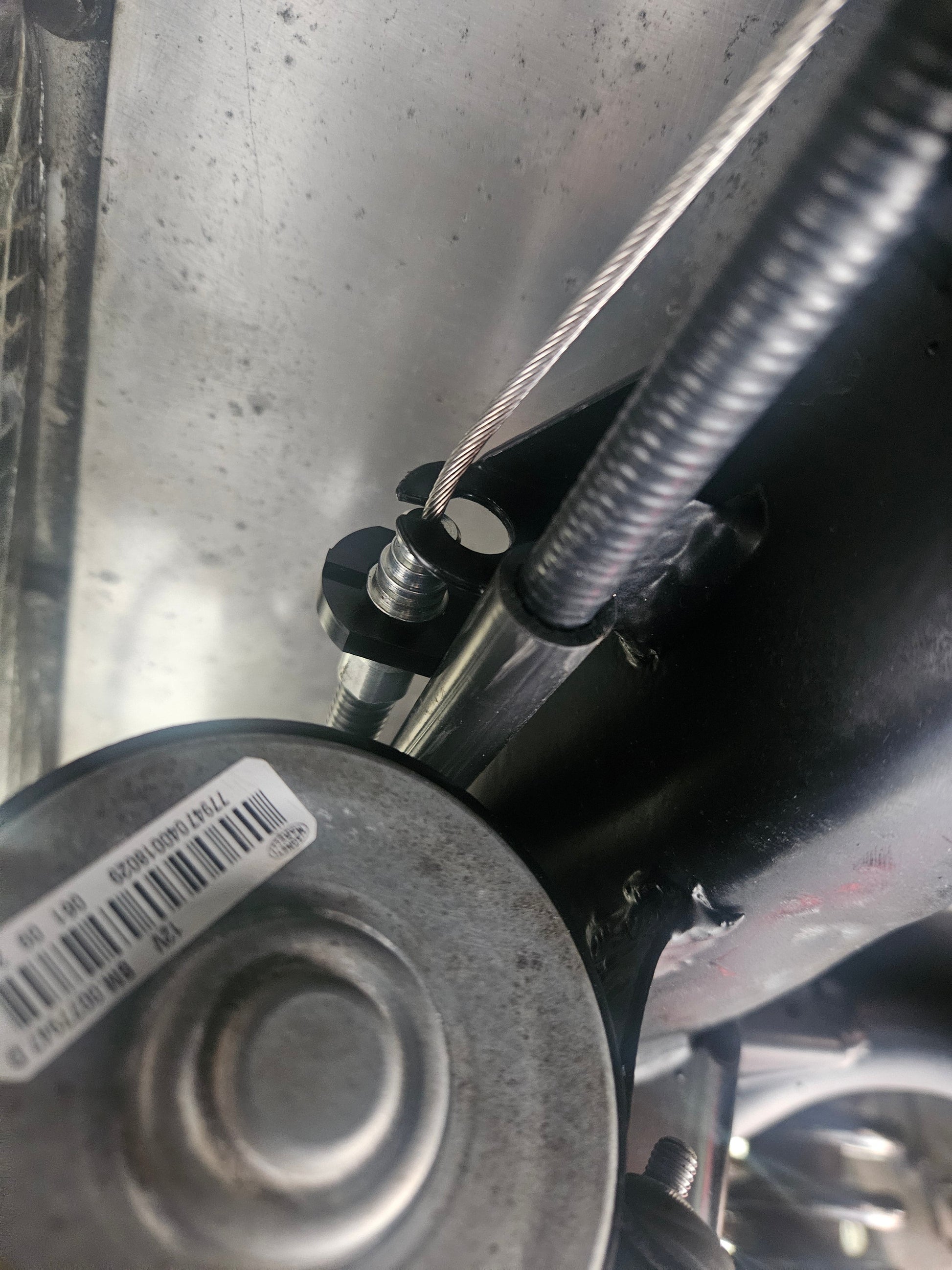 Gen 1 Vanquish Handbrake cable to rear subframe strengthening pieces.| AstonSpares - Aston Spares