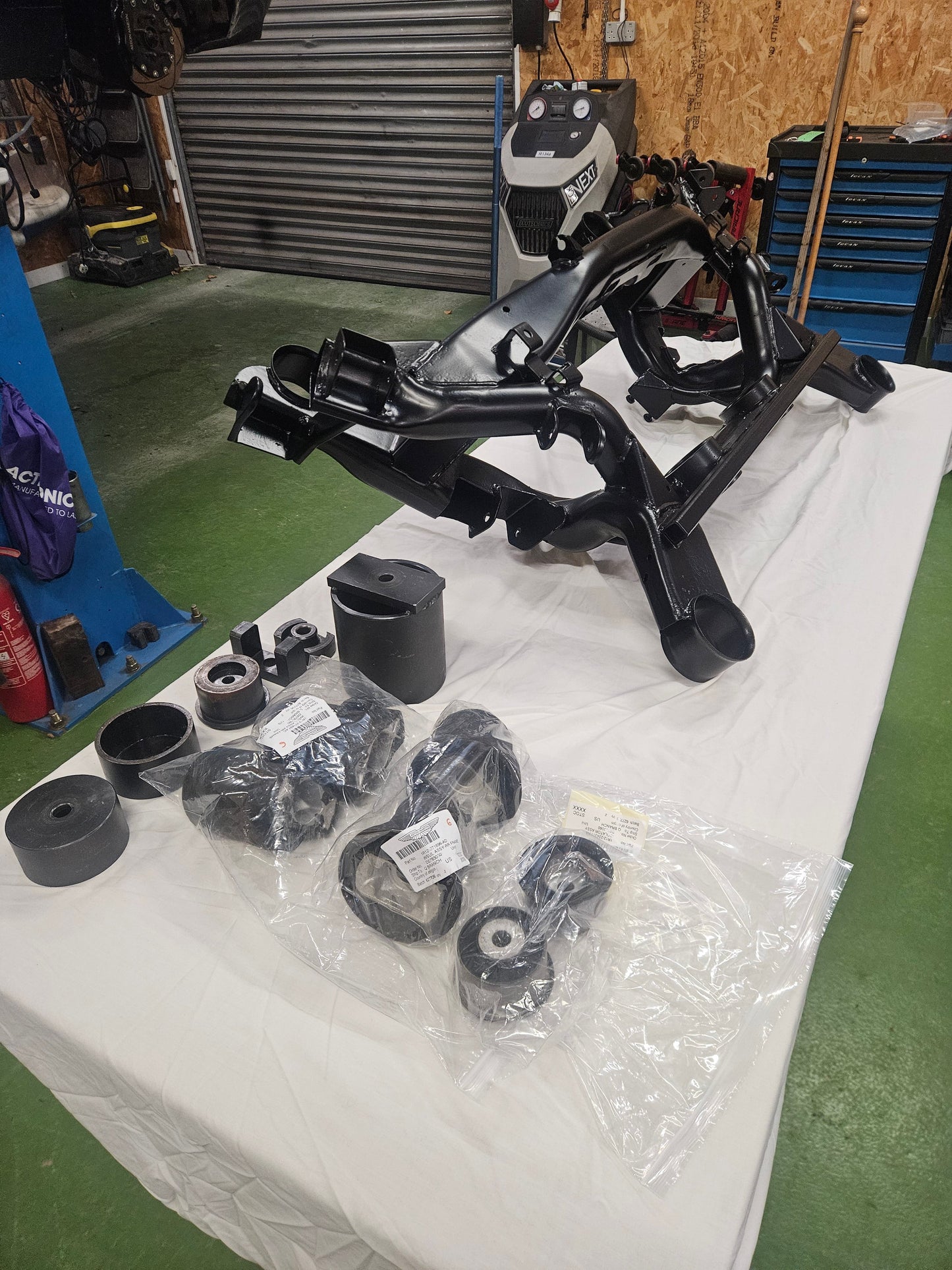 Gen 1 Vanquish Subframe refurbishing service. - Aston Spares