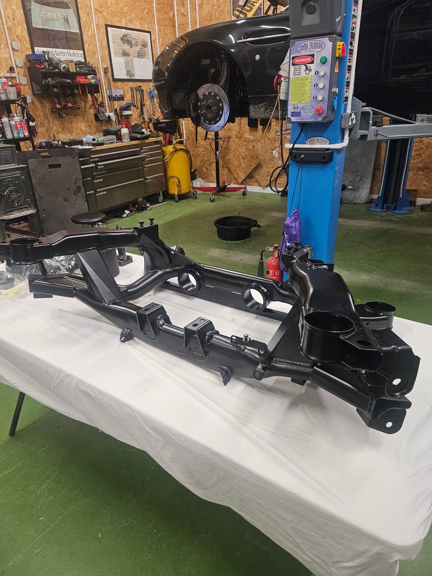 Gen 1 Vanquish Subframe refurbishing service. - Aston Spares